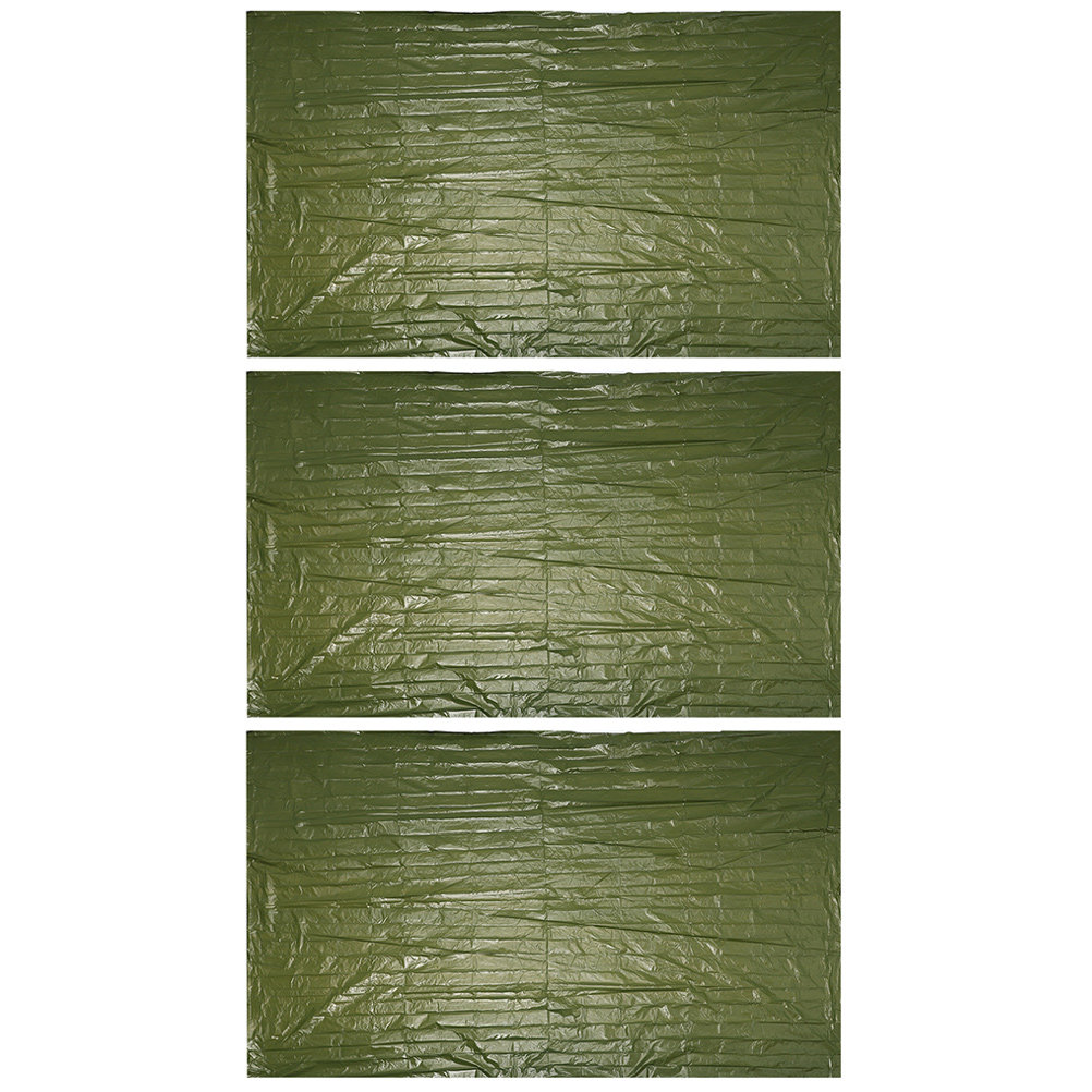 Survival Blanket Reflective - ผ้าห่มฉุกเฉินกลางแจ้ง 3 ชิ้น ผ้าห่มอลูมิเนียมสำหรับการเอาตัวรอด ช่วยรักษาความร้อน กันน้ำ