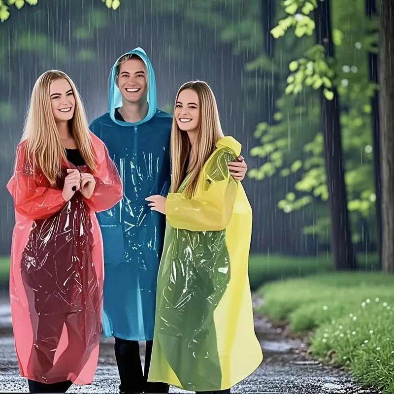 เสื้อกันฝนแบบใช้แล้วทิ้งสำหรับ - Emergency Poncho Rain บทวิจารณ์และราคา